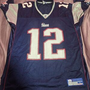 Reebok Navy and White Men's Jersey